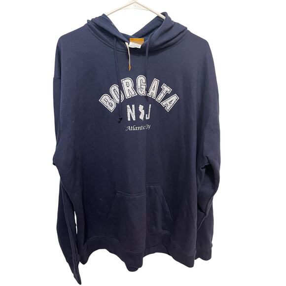 Borgata casino navy blue hooded sweatshirt- size 2XL-NWT - Picture 1 of 3